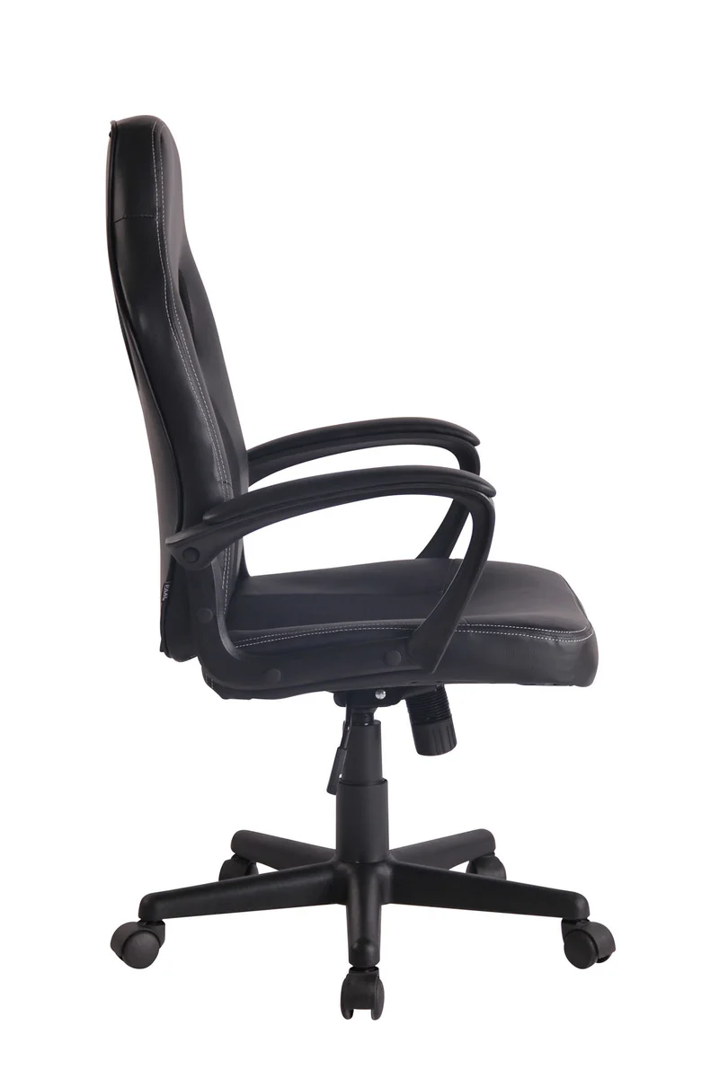 Fauteuil de bureau design sportif en synthétique noir maille noir BUR10480