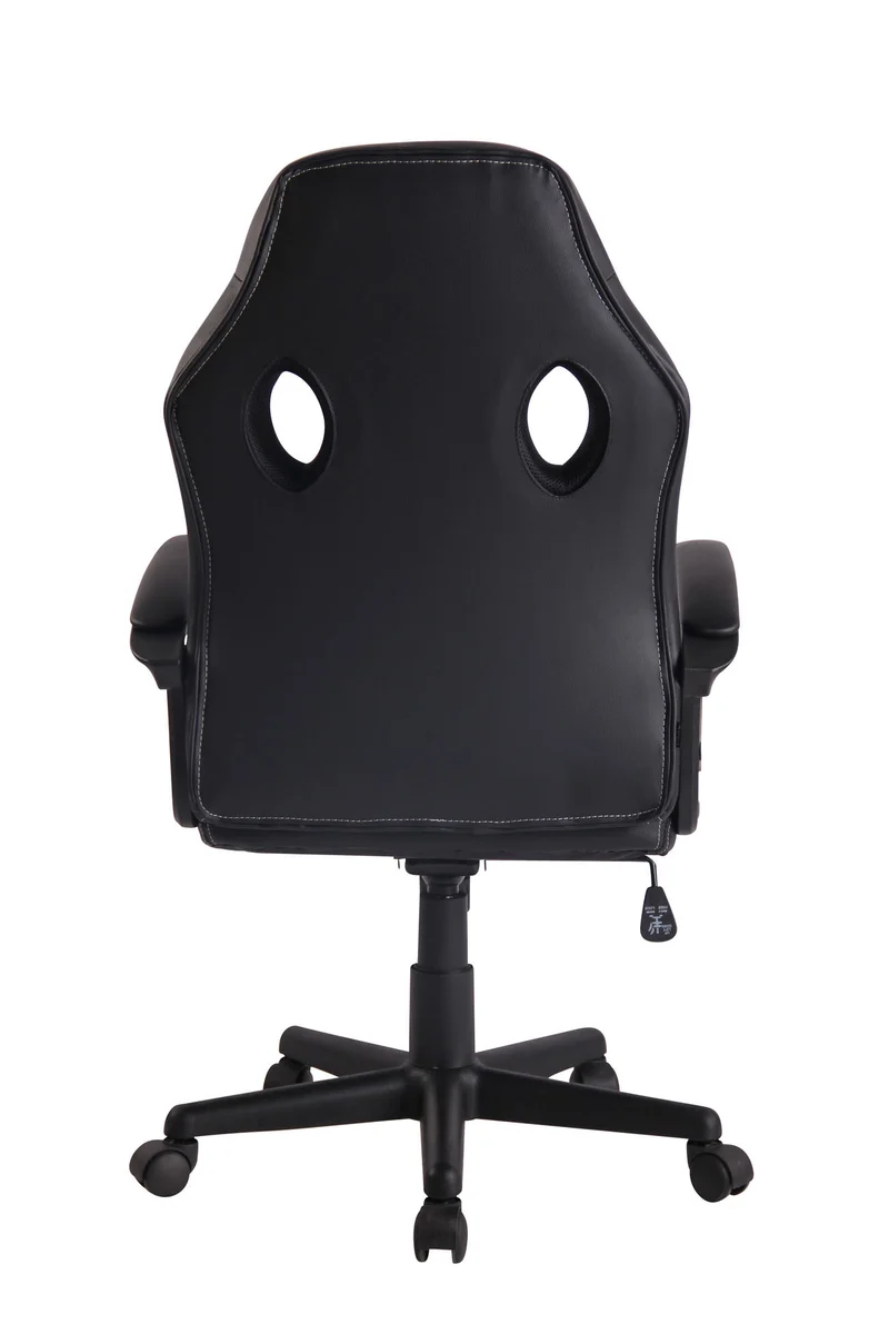Fauteuil de bureau design sportif en synthétique noir maille noir BUR10480