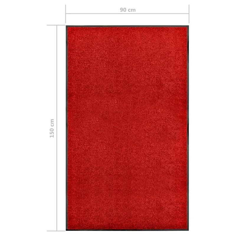 Paillasson lavable Rouge 90x150 cm DEC023187