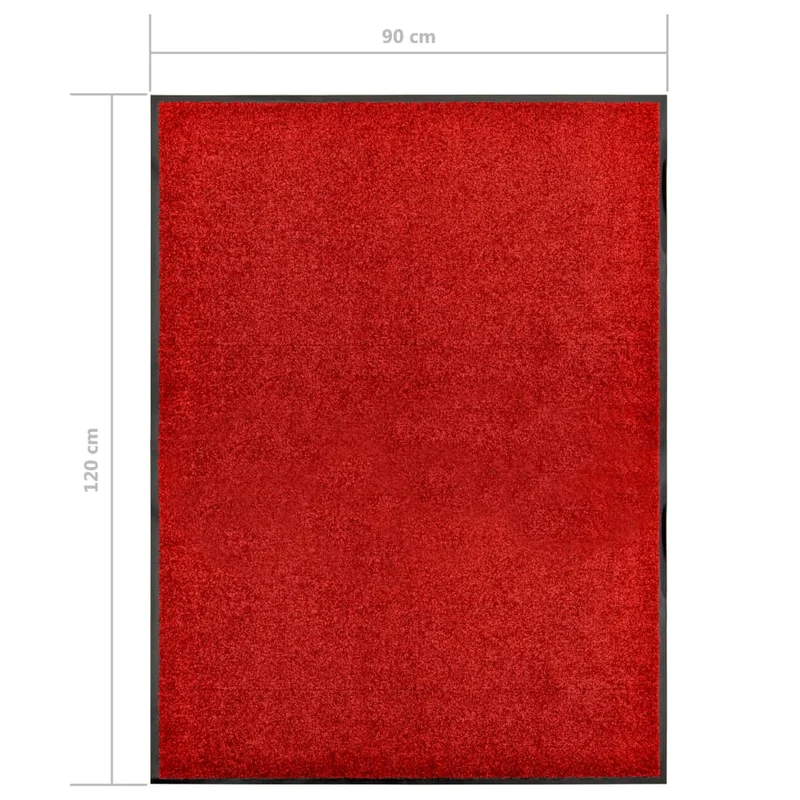 Paillasson lavable Rouge 90x120 cm DEC023186