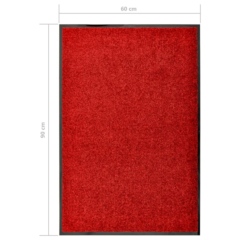 Paillasson lavable Rouge 60x90 cm DEC023184