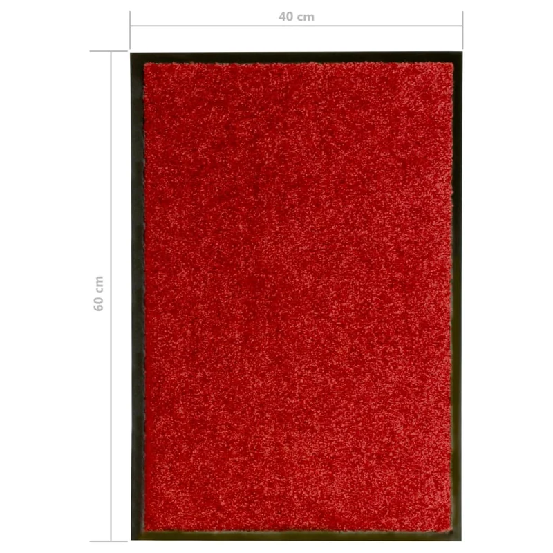 Paillasson lavable Rouge 40x60 cm DEC023183