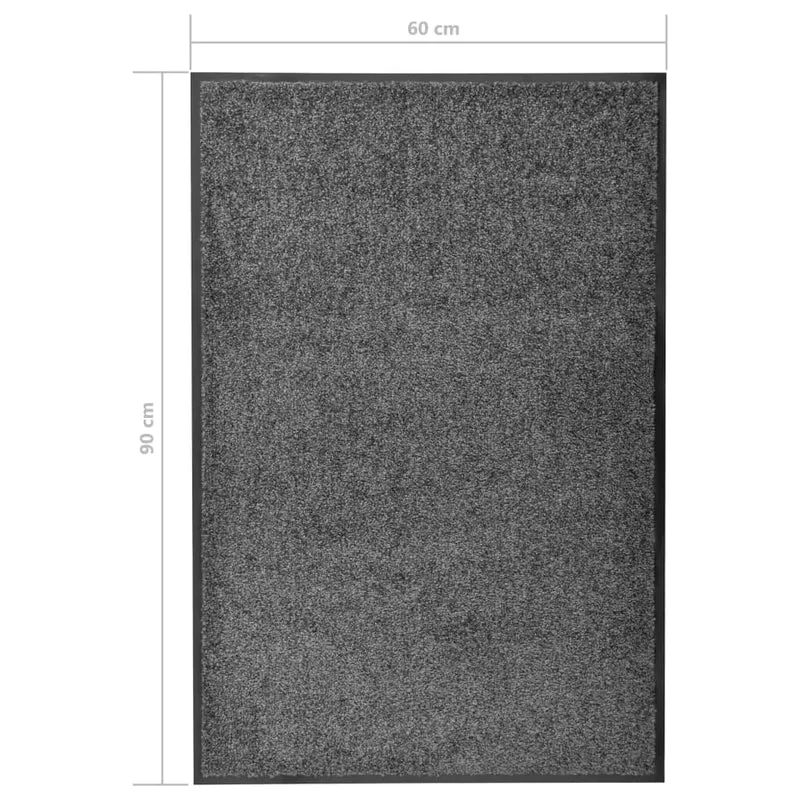 Paillasson lavable Anthracite 60x90 cm DEC023179