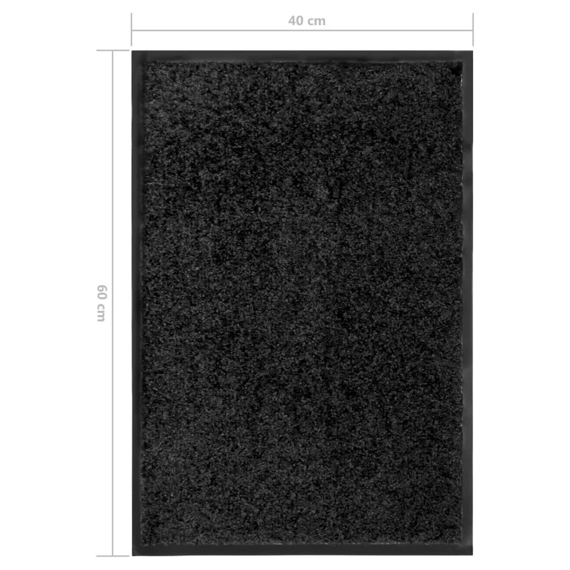 Paillasson lavable Noir 40x60 cm DEC023173