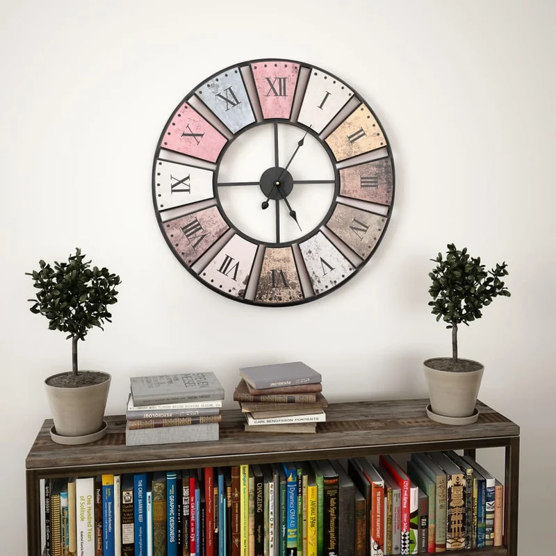 Horloge murale vintage avec mouvement à quartz 60 cm XXL DEC022278