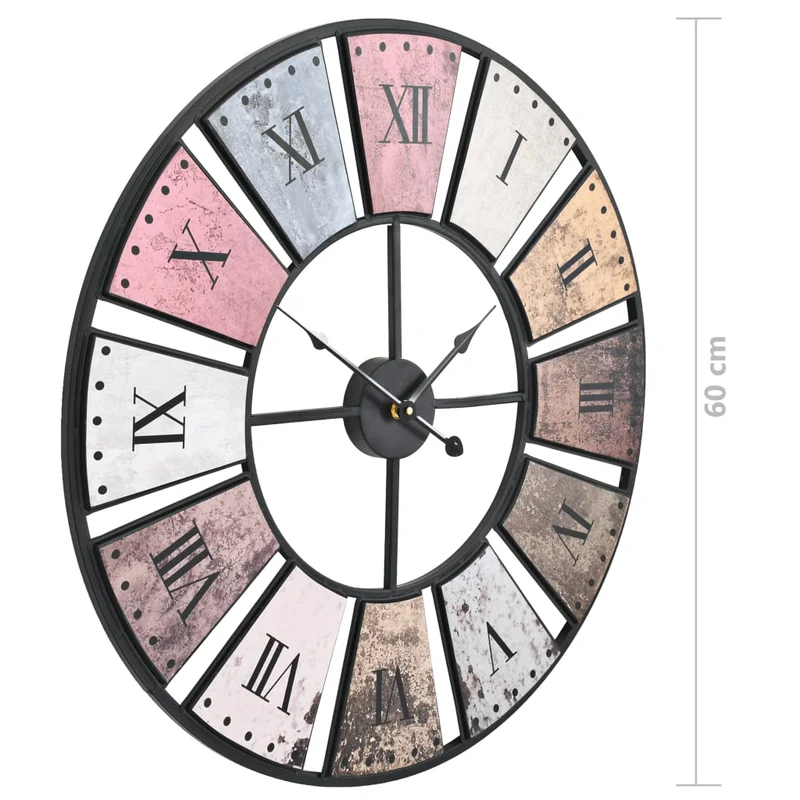 Horloge murale vintage avec mouvement à quartz 60 cm XXL DEC022278