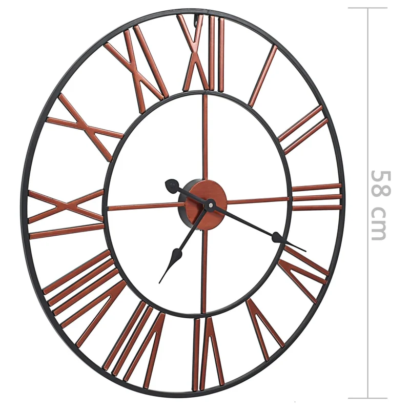 Horloge murale Métal 58 cm Rouge DEC022224