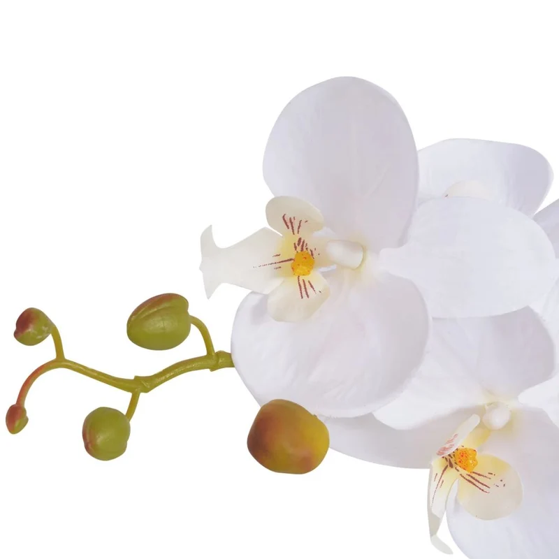 Plante artificielle avec pot orchidée 75 cm blanc DEC021906