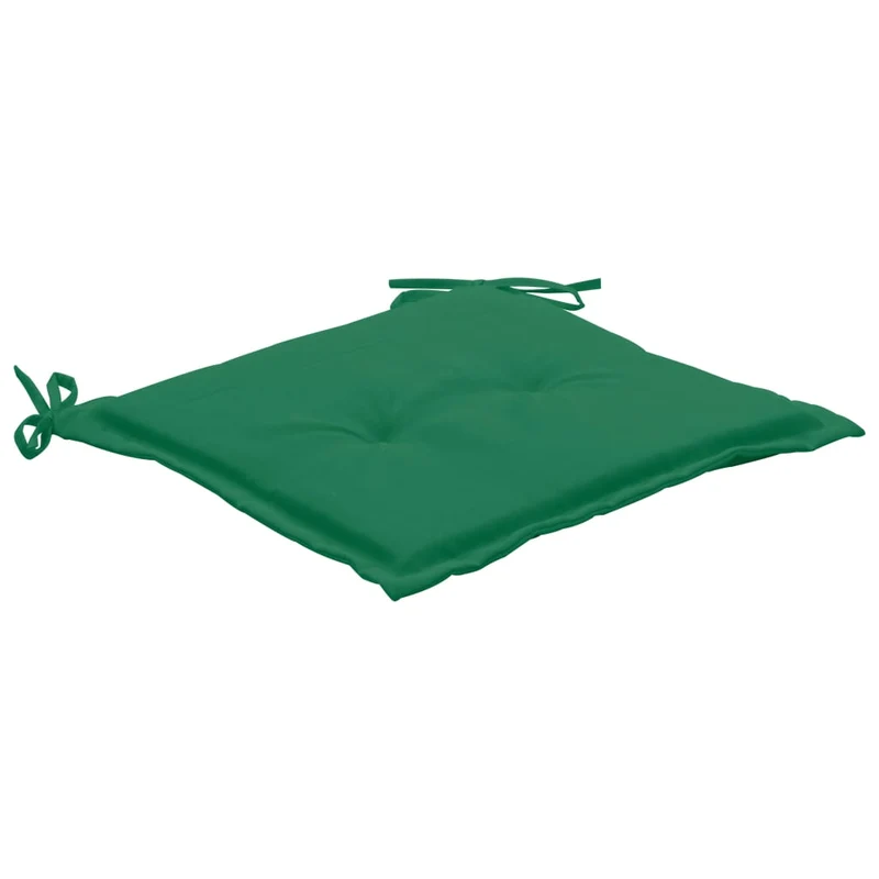 lot de 2 coussins de chaise de jardin 100% polyester imperméable vert 50x50x3 cm DEC021726