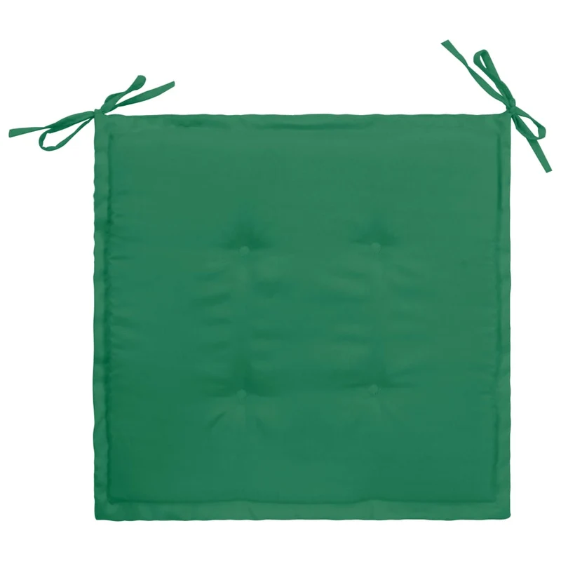 lot de 2 coussins de chaise de jardin 100% polyester imperméable vert 50x50x3 cm DEC021726
