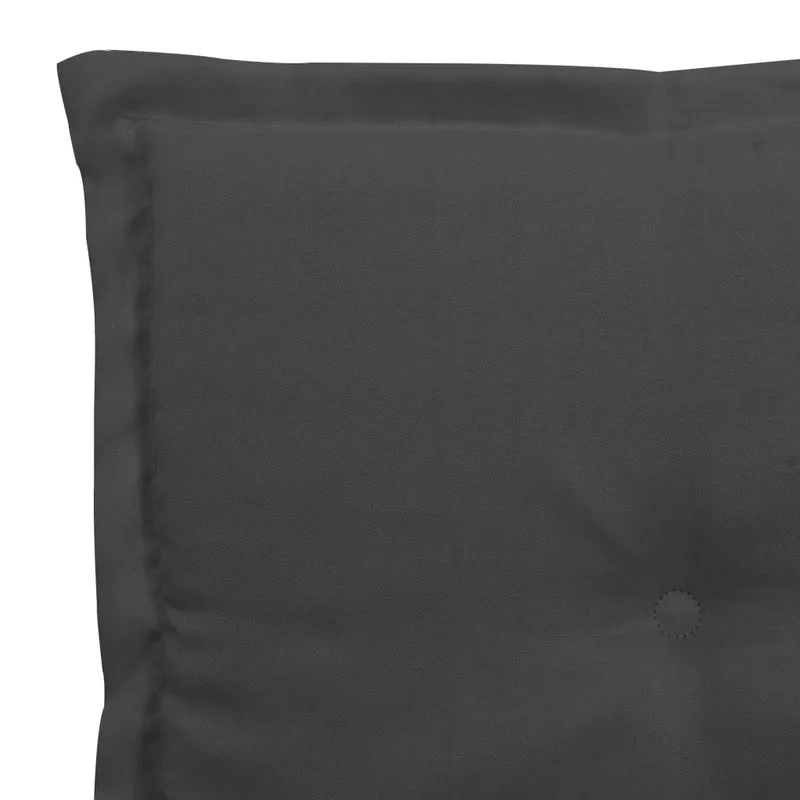 lot de 4 coussins de chaise de jardin 100% polyester imperméable anthracite 40x40x3 cm DEC021716