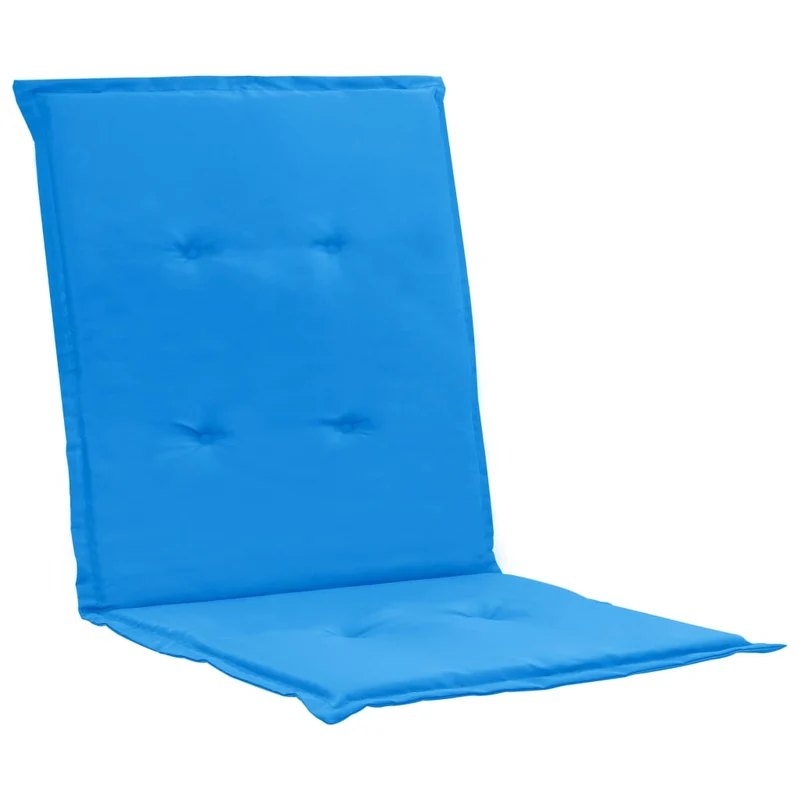 lot de 4 coussins de chaise de jardin 100% polyester imperméable bleu 100 x 50 x 3 cm DEC021683