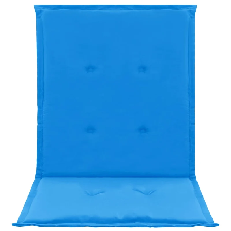 lot de 4 coussins de chaise de jardin 100% polyester imperméable bleu 100 x 50 x 3 cm DEC021683