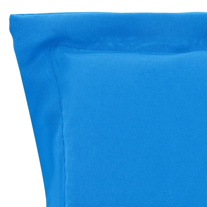 lot de 4 coussins de chaise de jardin 100% polyester imperméable bleu 100 x 50 x 3 cm DEC021683