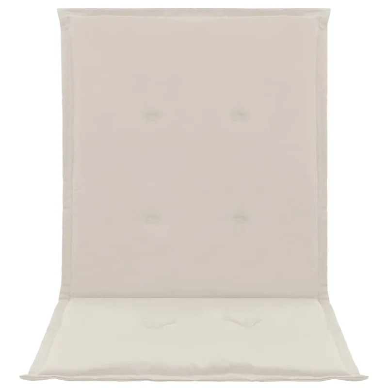 lot de 4 coussins de chaise de jardin 100% polyester imperméable crème 100 x 50 x 3 cm DEC021681