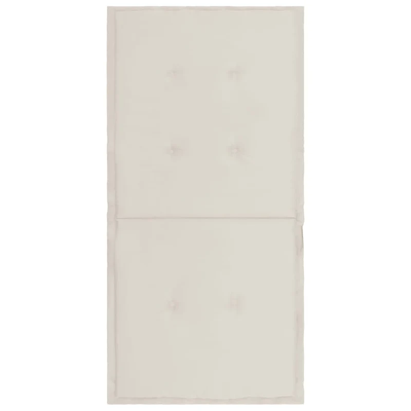 lot de 4 coussins de chaise de jardin 100% polyester imperméable crème 100 x 50 x 3 cm DEC021681