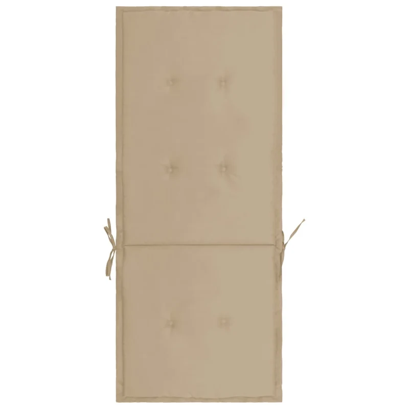 lot de 4 coussins de chaise de jardin 100% polyester imperméable beige 120 x 50 x 3 cm DEC021671