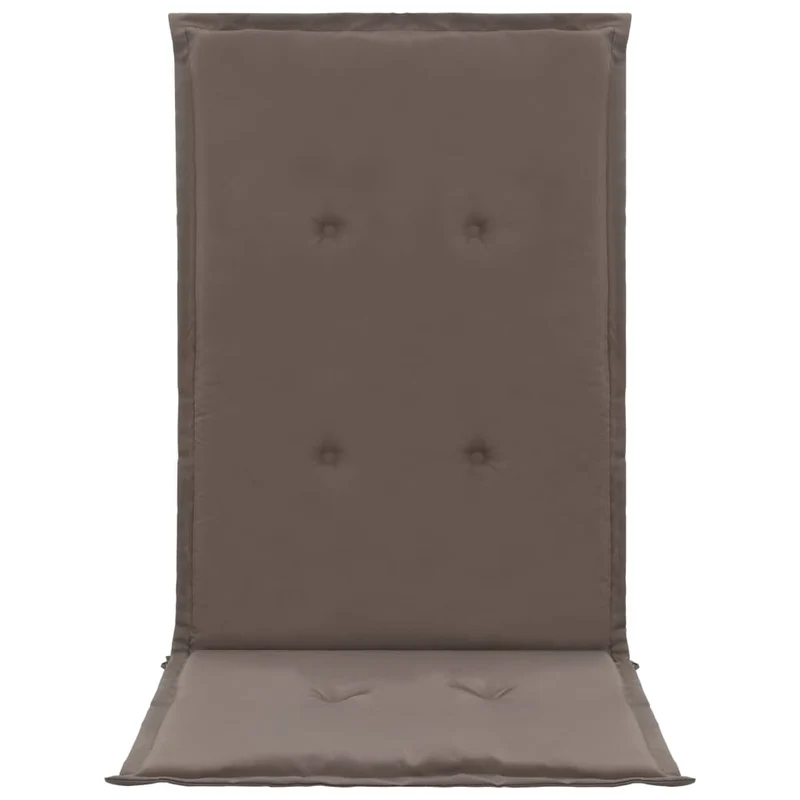 lot de 4 coussins de chaise de jardin 100% polyester imperméable taupe 120 x 50 x 3 cm DEC021669