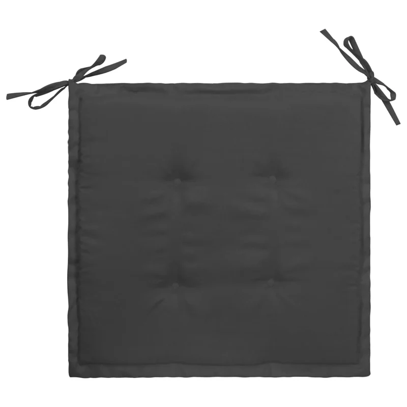 lot de 2 coussins de chaise de jardin 100% polyester anthracite 50x50x3 cm DEC021730