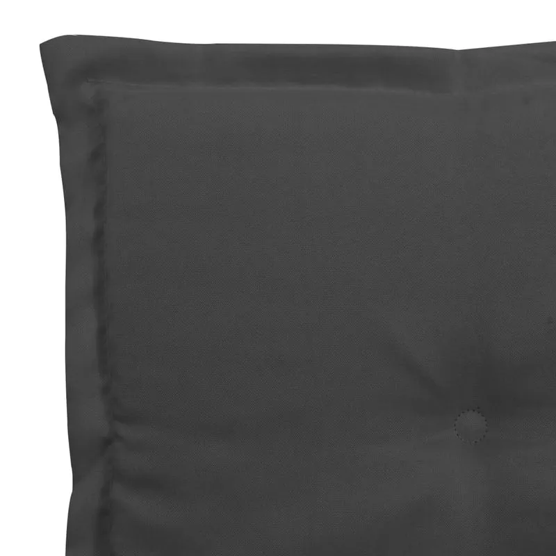 lot de 2 coussins de chaise de jardin 100% polyester anthracite 50x50x3 cm DEC021730