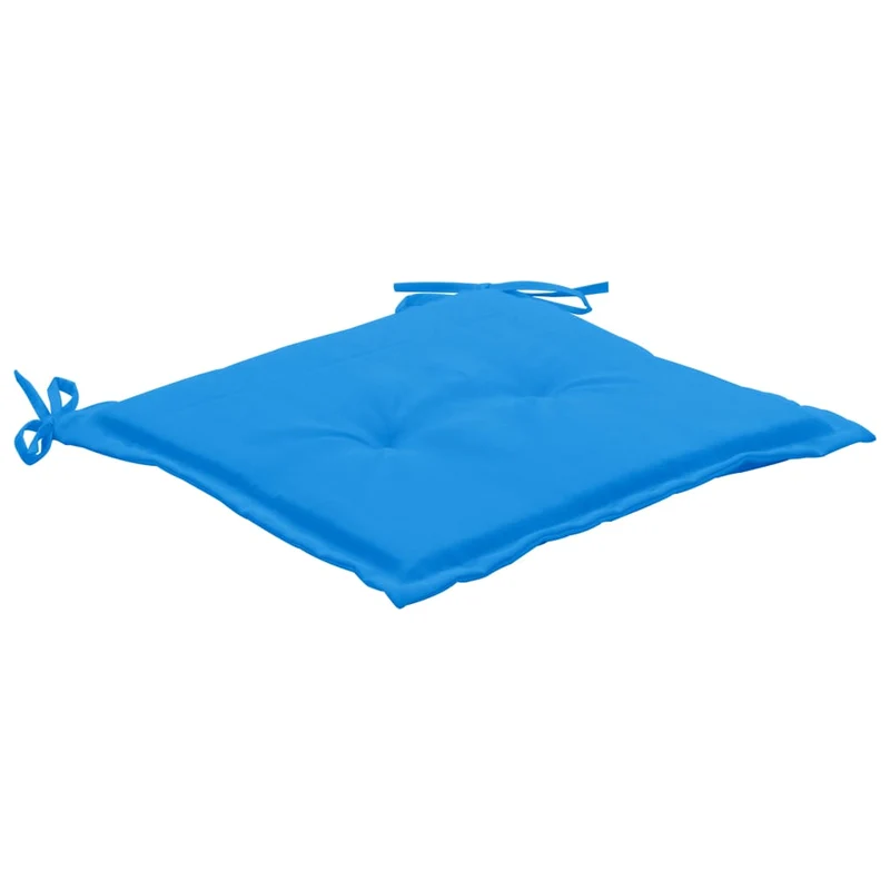 lot de 2 coussins de chaise de jardin 100% polyester bleu 50x50x3 cm DEC021729