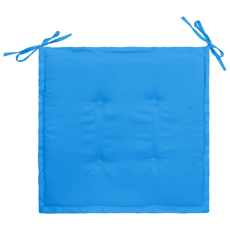 lot de 2 coussins de chaise de jardin 100% polyester bleu 50x50x3 cm DEC021729
