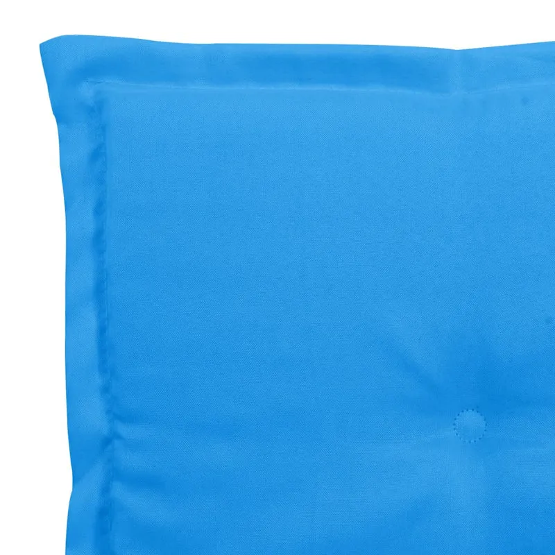 lot de 2 coussins de chaise de jardin 100% polyester bleu 50x50x3 cm DEC021729