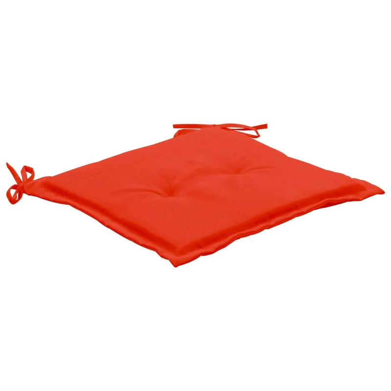 lot de 2 coussins de chaise de jardin 100% polyester imperméable rouge 50x50x3 cm DEC021728