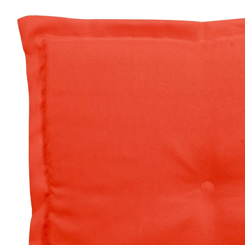 lot de 2 coussins de chaise de jardin 100% polyester imperméable rouge 50x50x3 cm DEC021728