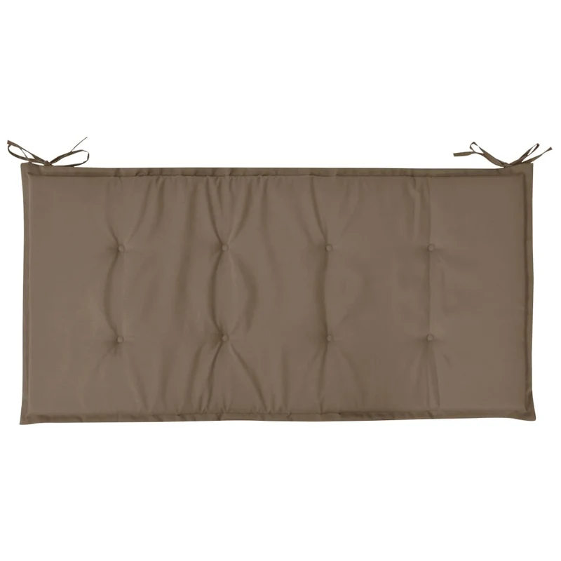 Coussin de banc de jardin 100 % polyester imperméable taupe 100 x 50 x 3 cm DEC021749