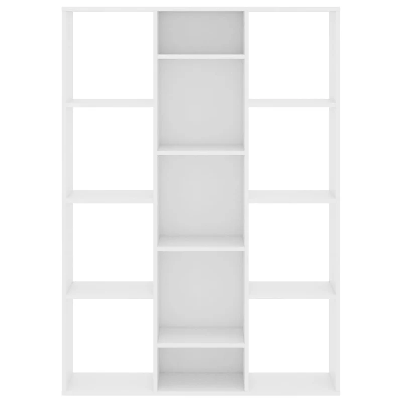 Bibliothèque avec 13 compartiments 100 x 24 x 140 cm bois d'ingénierie blanc DEC031212