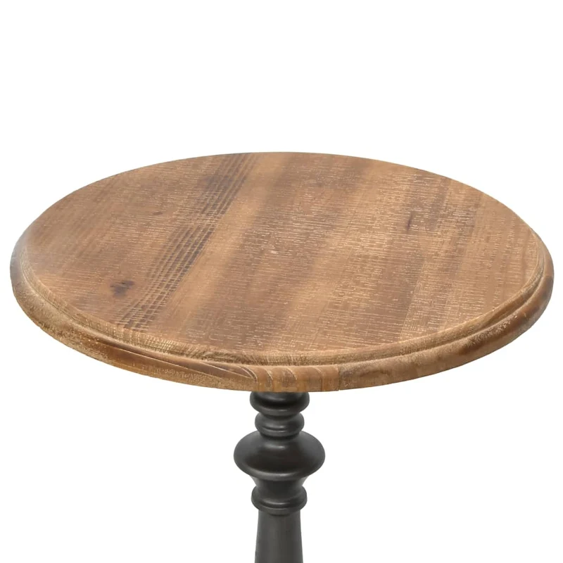 Table d'appoint support de plante 40 x 64 cm en bois de sapin massif + MDF + acier DEC032377