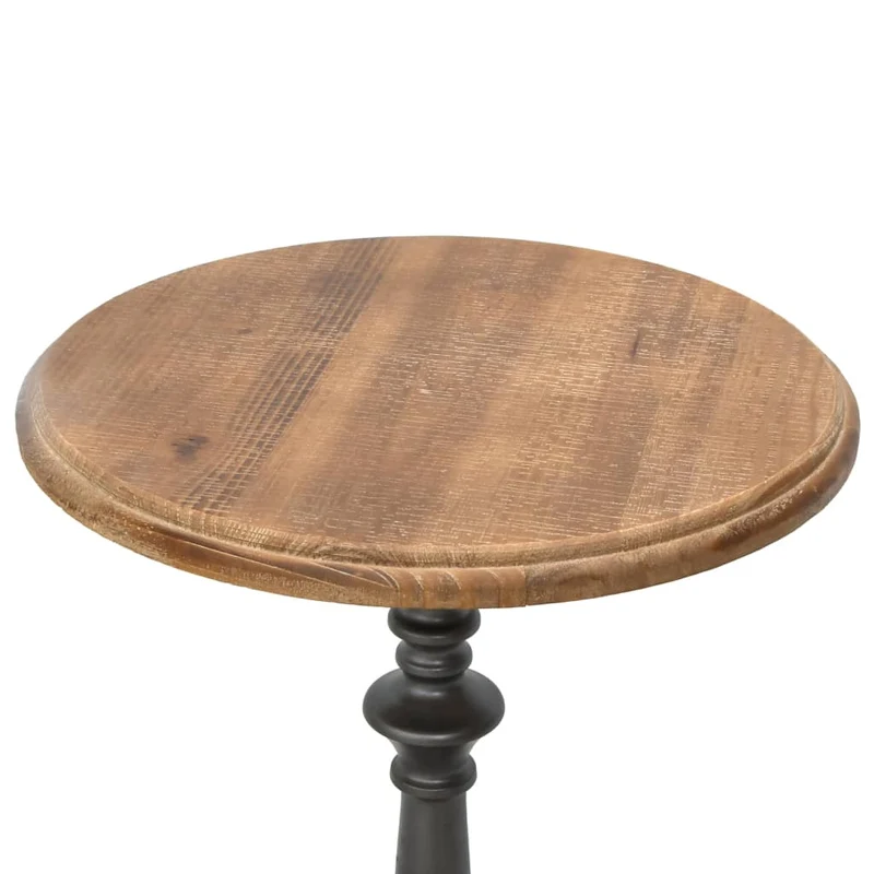 Table d'appoint support de plante 40 x 64 cm en bois de sapin massif + MDF + acier DEC032377