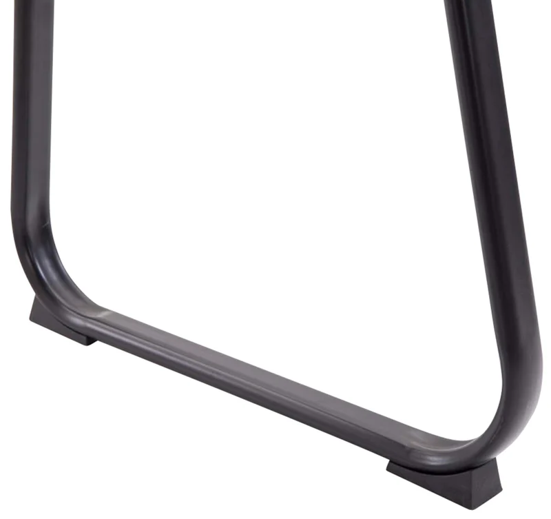 Lot de 2 chaises de bureau visiteur avec accoudoirs siège en PVC jaune et cadre en métal noir 10_0008414