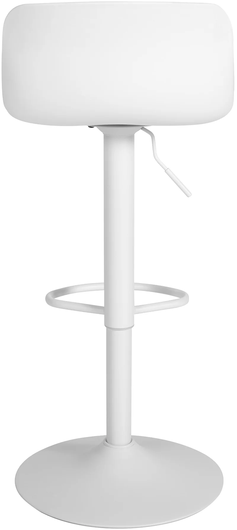 Lot de 4 tabourets de bar hauteur réglable et siège pivotant avec siège en plastique blanc métal blanc 10_0006805