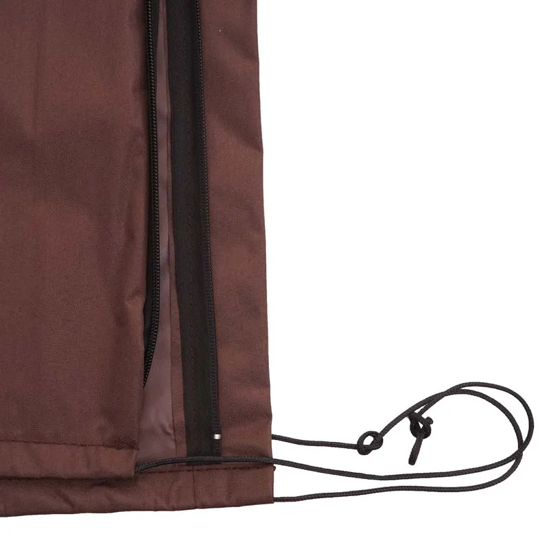 Housse de protection pour parasol rectangulaire jusqu'à 4,3 m 240 x 60 x 40 cm avec fermeture éclair en polyester marron 04_0010573