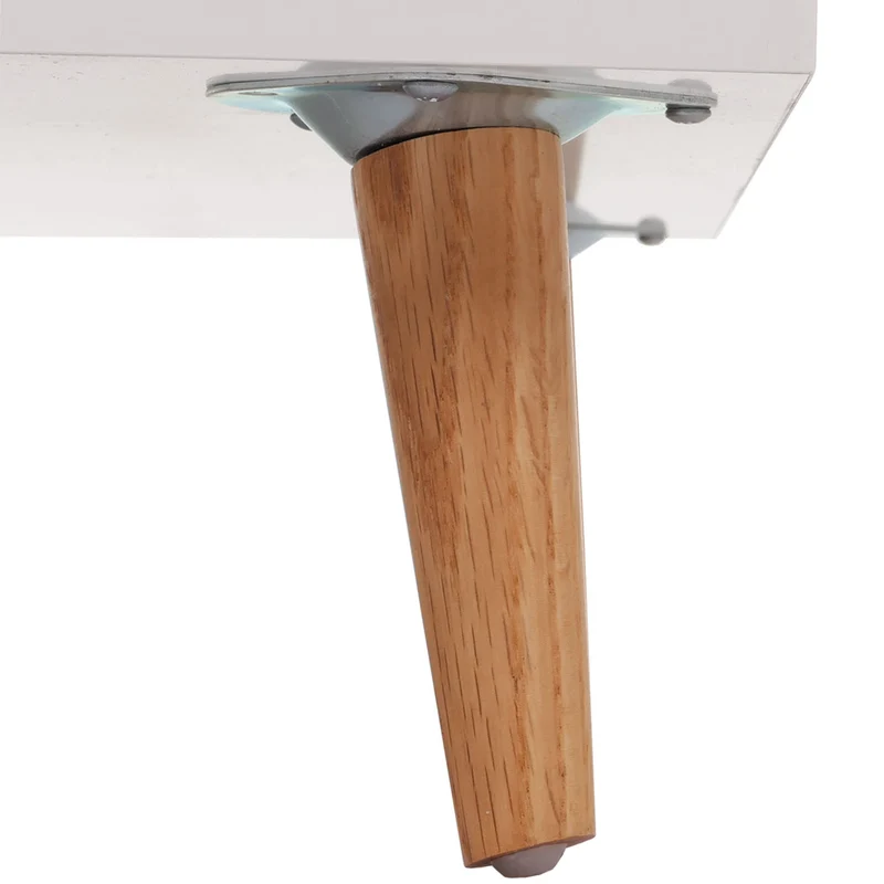 Table basse rectangulaire avec deux tiroirs et espace de rangement 42 x 103 x 60 cm en MDF blanc 04_0009788