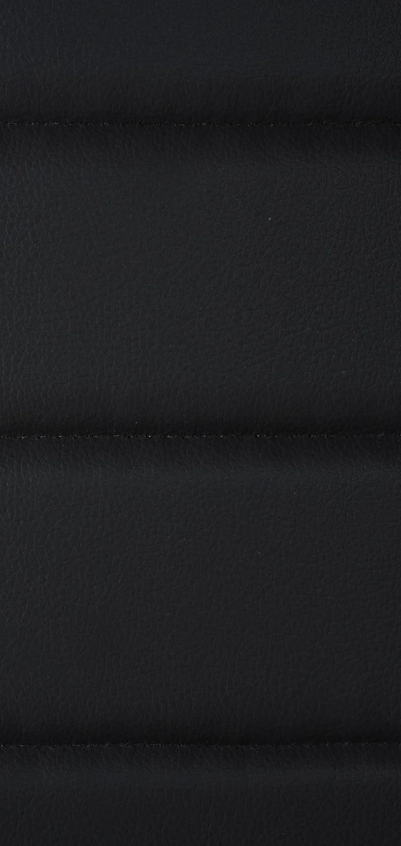 Lot de 6 chaises de salle à manger design simple en synthétique noir avec couture cadre en métal noir CDS10296