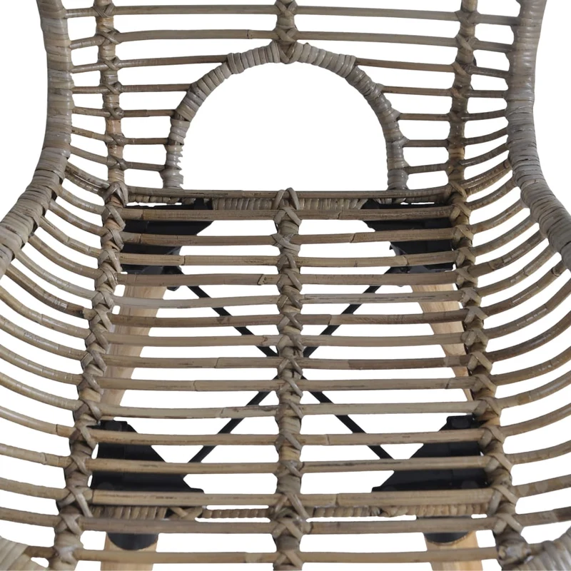 Lot de 4 chaises de salle à manger cuisine marron Rotin naturel CDS021697
