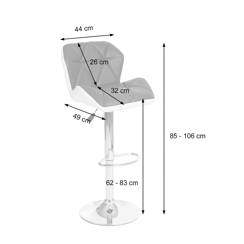 Tabouret de bar chaise de comptoir hauteur réglable en synthétique violet cadre en acier chromé 04_0001232