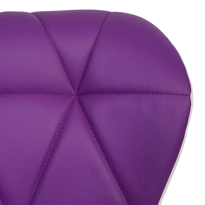 Tabouret de bar chaise de comptoir hauteur réglable en synthétique violet cadre en acier chromé 04_0001232