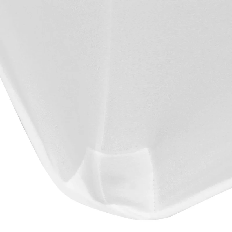 Housses extensibles pour table 2 pièces 120x60,5x74 cm Blanc DEC022427