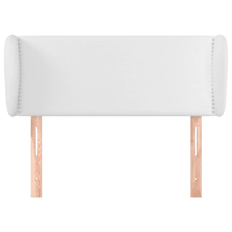 Tête de lit accessoire couchage chambre à coucher meuble avec rebord latéral 103 x 23 x 78/88 cm synthétique blanc TDL0205796