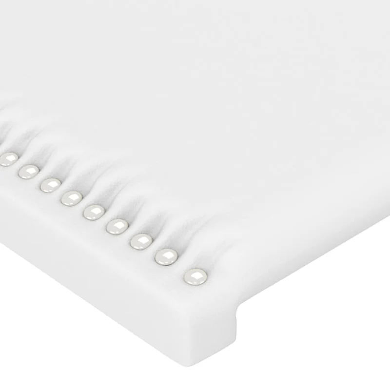 Tête de lit accessoire couchage chambre à coucher meuble avec rebord latéral 103 x 23 x 78/88 cm synthétique blanc TDL0205796
