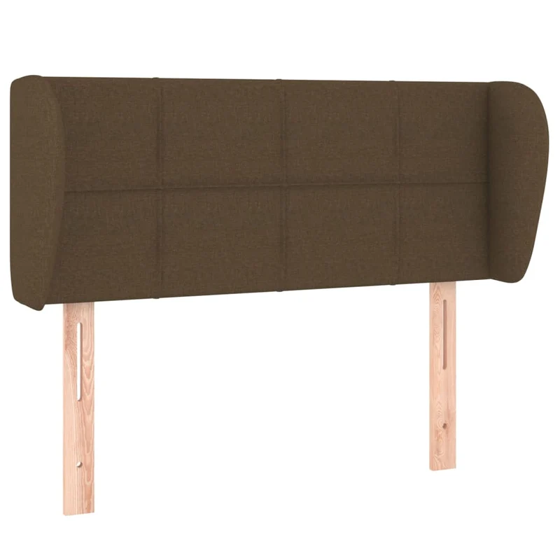 Tête de lit accessoire couchage chambre à coucher meuble avec rebord latéral 103 x 23 x 78/88 cm tissu marron foncé TDL0204754