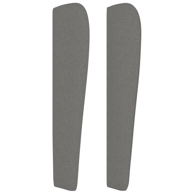 Tête de lit accessoire couchage chambre à coucher meuble capitonné avec rebord latéral 93 x 23 x 118/128 cm tissu gris foncé TDL0204853