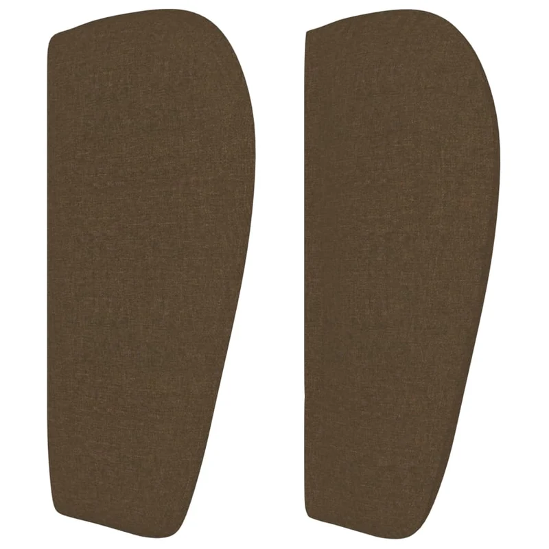 Tête de lit accessoire couchage chambre à coucher meuble avec rebord latéral 93 x 23 x 78/88 cm tissu marron foncé TDL0204639