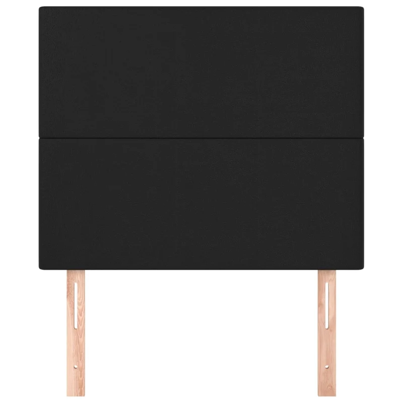 Tête de lit accessoire couchage chambre à coucher meuble 2 parties 80 x 5 x 78/88 cm synthétique noir TDL0206250