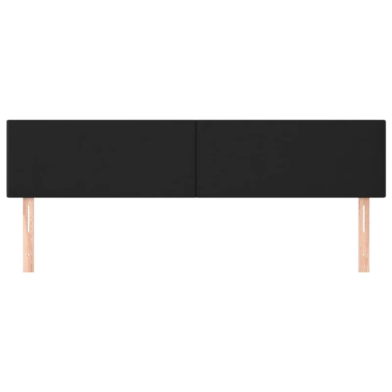 Tête de lit accessoire couchage chambre à coucher meuble 2 parties 80 x 5 x 78/88 cm synthétique noir TDL0206248