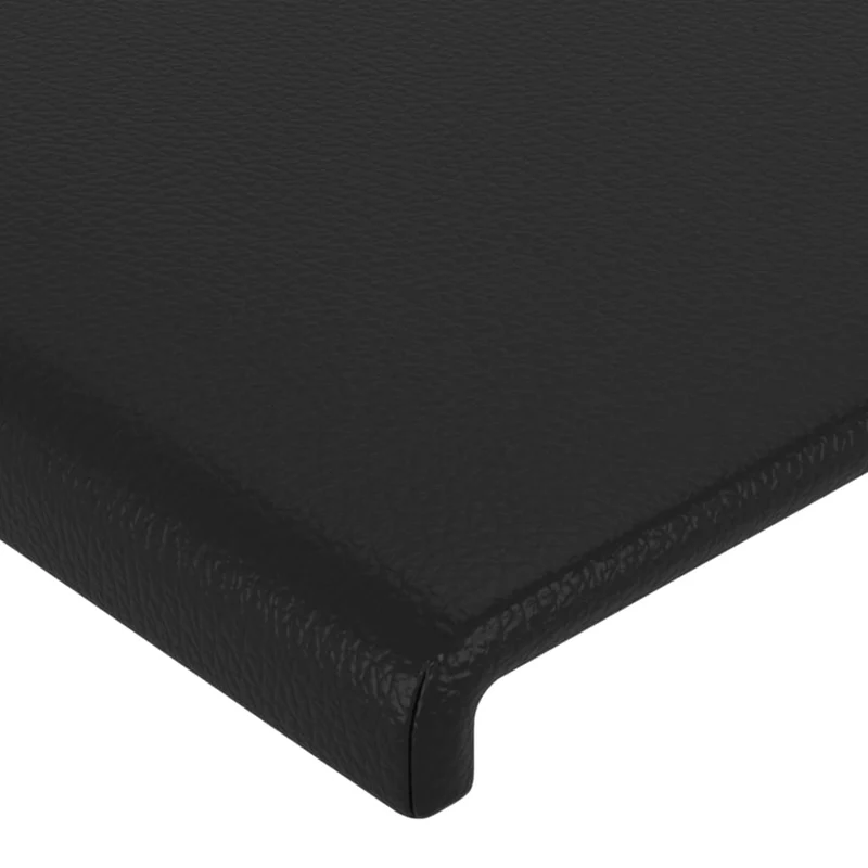 Tête de lit accessoire couchage chambre à coucher meuble 2 parties 80 x 5 x 78/88 cm synthétique noir TDL0206248